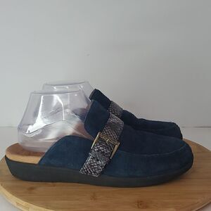 Vionic Darla Women's Blue Suede Mule Comfort Shoe Size 7.5